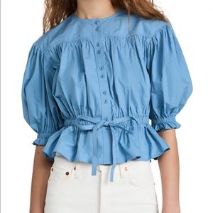 Ulla Johnson Minnie Blouse in Shore, Size 00, NWT